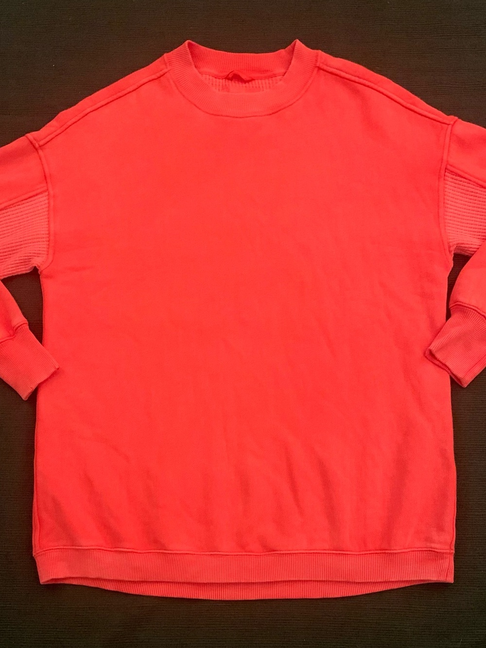 AERIE Red Ribbed Sweatshirt